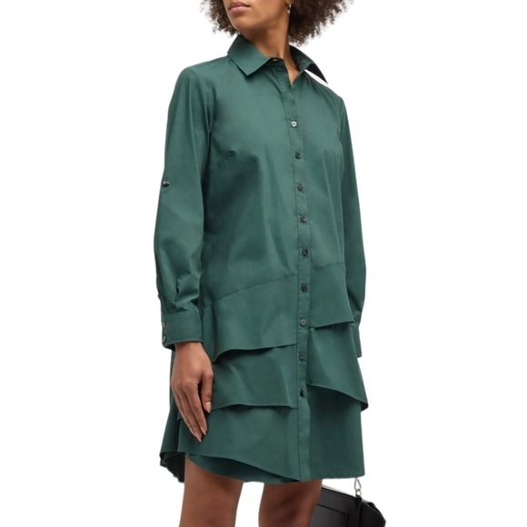 Finley Jenna Shirt Dress Evergreen Weathercloth Size XS NEW - Picture 1 of 15